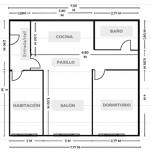 Piso luminoso y acogedor en Pineda de Mar (barrio de Poblenou).